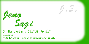 jeno sagi business card